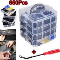Auto Fastener Clip Mixed Car Fender Push Retainer Pin Rivet Bumper for Door Trim Panel Retainer, Box Package