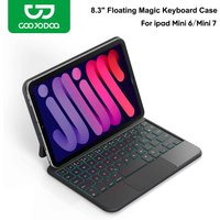 GOOJODOQ Magic Keyboard Case for iPad Mini 7 A17 Pro Mini 6 6th/7th Gen 8.3 inch Floating Cantilever Stand Multi-Touch Trackpad