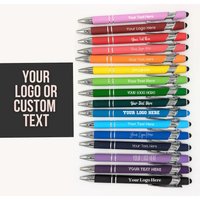 20 Pcs Custom Pens Stylus Bulk Corporate Gift Realtor Marketing Promo Custom Text Pen for Your Business Gift Office 1/5/10 Pcs