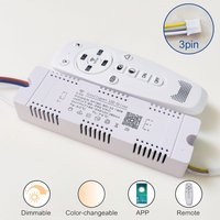 AC85-265V RF 2.4G Remote Palette Drive Phone APP Control LED Driver 12W-160W Lighting Transformer For Dual Colors Lamps