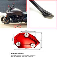 Fits for Ducati 1200 Diavel Carbon Strada Dark Titanium ABS 2011-2018 Motorcycle Side Stand Base Extension Plate Enlarge Widener