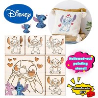 Disney Stitch New Creative Personality Hollow Drawing Template Reusable DIY Handmade Drawing Anime Cartoon Creation Template