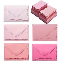40Set Random Pink Envelope Card Cute Wedding Birthday Party Favors Gift Tags Vintage Decorative Stationery Invitation Cards ZYF