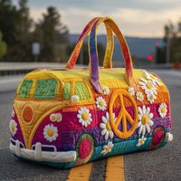 Adjustable Strap Quilted Duffle Bag 3D Quilting Craft Tote Bags Short-distance Handbag Large Capacity Travel Duffel Bag