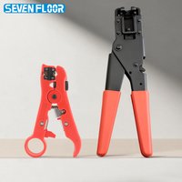 Coaxial Cable Compression Pliers for F Connector RG-59/6(4C/5C) Type Cable Stripper Kit Tool Set with RG6/11 Wire Stripper