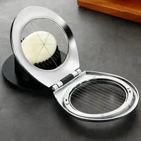2 Modes Egg Strawberry Cutter High Hardness Rust-proof Uniform Thickness Ergonomic Handle 2 in 1 Egg Cutter Kitchen Gadget