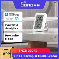 SONOFF AirGuard TH 3.6'' LCD Zigbee Temperature And Humidity Sensor SNZB-02DR2 App Monitoring Advanced Analysis 24-hour Extremes