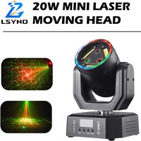 20W Mini DJ Lazer Moving Head Remote Control Disco Party Lights 3in1 Strobe Stage Effect For Club Home Events Wedding Holiday