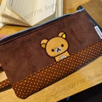 Kawaii Rilakkuma Bear Pencil Bag Pencil Case Girls Pencil Pouch Pen Bag Cartoon Cute Pencil Cases Storage Bag School Gifts