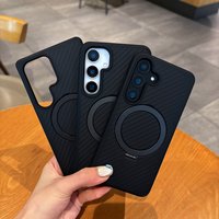 Carbon Fiber Texture Case For Samsung Galaxy S26 Ultra S25 S24 Plus Wireless Charging Magnetic Ring Holder Cover