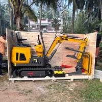 Multi functional 1 ton mini excavator hydraulic track type customizable closed type 2 ton small excavator for fast delivery