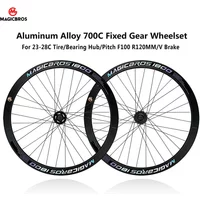 AliExpress MAGICBROS Fixie Wheel Set Track bike V Brake Wheels 40MM 60MM Clincher Single Speed Bike Wheel 700C Fixed Gear Bike Wheelset
