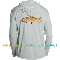 Mens Upf 50 Performance Fishing Shirt Hoodie Long Sleeve Fishing Hiking Breathable Sun Protection Shirt Fishing Suit 2025