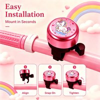 1-2PCS Balance Bike Bell Cute pony Scooter Air Horn Kids Bicycle Bell Outdoor Cycling Loud Silicone Decoration Accessory