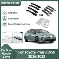 Door Handle Cover Trim For Toyota Prius 50 XW50 2016 2017 2018 2019 2020 2021 2022 Car Atuo Part Protective Accessories Stickers