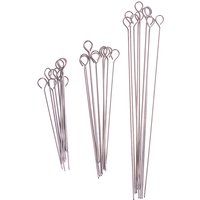 10pcs meat goose Round Roast Skewers Stick Stainless Steel BBQ Needle