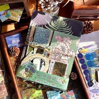 1 Set Vintage Decorative Paper Pack Literary DIY Background Paper for Scrapbook Handmade Journal Decoration