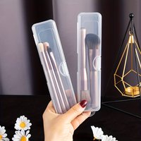 3pcs a Convenient Travel Transparent Storage Box,Solution for Organizing Makeup Brushes, Toothbrushes And Other Essentials