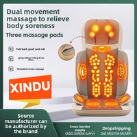XINDU 3D Neck Hip Massager Chair Pad Electric Heating Vibrating Cervical Neck Back Body Cushion Massag for Home Lumbar Mattress