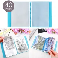 Multipurpose A6 Size Photo Storage Album With 40 Pages Book Binder Protectors For Scrapbooking Stamps Die Storage Pocket Sheets