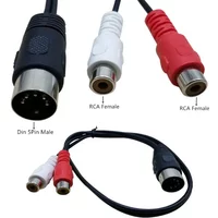 Din 5pin Male To 2 Rca Female Professional Grade Audio Cable Adapter Wire For Bang/olufsen Naim Quad.sto Systems Connector Line