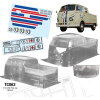 1/10 T1 van bus Pickup RC PC shell body 190mm width light Cup Transparent no painted drift body for RC hsp hpi trax mst Tamiya