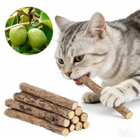 Catnip Chew Sticks 20Pcs, Natural Woodruff Cat Toys - for Teeth Cleaning & Kitten Entertainment