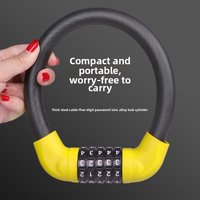 Bicycle Road Bike Mountain Bike Antitheft Wire Lock Five-digit Password Electric Motorcycle Bold Antishear Lock Riding Equipment