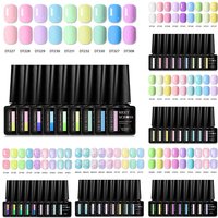 9pcs Macaron Color Gel Nail Polish Set HEMA TPO FREE Semi Permanent Soak Off UV Gel Varnish For Spring Summer Nail Supplies DIY