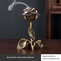Rose Yuanbao Shaped Small Scented Incense Burner - Feng Shui Decorative Item, Suitable For Meditation, Yoga, Home Decor Gift