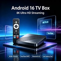 Boîtier Smart TV X10 Android 16 RK3518 Double Wifi 8K Google Assistant Vidéo Bluetooth 6.0 Lecteur Multimédia Décodeur Rapide 128GB 256GB