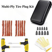 AliExpress NONE Multi-Ply Tire Plug Kit with Durable Plugs & T-Handle Tool FastFix for Truck/SUV/Car Sidewall & Motorcycle/Bike Puncture Repair