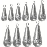 Fishing Weights Sinkers, 10 Sizes Teardrop-Shaped Fishing Lead Sinkers, Bass Casting Drop Shot Weights for Saltwater Freshwater image 4