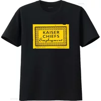 Men's Vintage Style Kaiser Chiefs Employment Print T Shirt in X Large Black A Box of Tricks Thrills for All vintage Washed