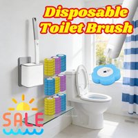 Disposable Toilet Brush Replaceable Wall-mounted Long Handle Toilet Brush Cleaning Tools WC Bathroom Toilet Set Accessories