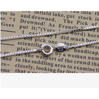 wholesale 925 Sterling Silver 0.8mm Box Chain Necklace for Women Girls Kids Children 40cm/45m DIY Jewelry kolye collares collier
