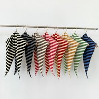 New Women Wool Scarf Shawl Winter Warm Soft Knitted Striped Triangle Fashion Brand Bandana Lady Wool Scarves