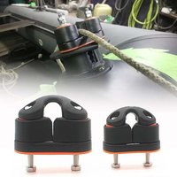 Universal Ball Bearings Nylon Rope Clamp Kayak Marine Hardware Fast Entry Cam Cleat with Leading Rings Boat Cleats