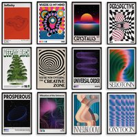 Retro Abstract Dopamine Classic Poster Minimalist Poster High Quality Printing Decoration Painting Home Decoration, Frameless