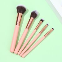 Stylish 5-Piece Makeup Tool Set for Beginners: Powder Brush, Eyeshadow Brush, Portable Multifunctional Makeup Brush Set