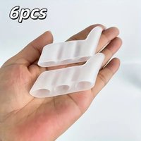 6pcs Silicone Toe Protectors - Comfort Fit & Pressure Relief from Shoes for Sensitive Feet, Unscented & Breathable (3 Pairs)