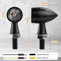 4PCS 8mm LED Mini Turn Signal Lights Motorcycle LED Turn Signal Bullet Motorcycle Indicator 12V Universal LED Motorcycle Lights