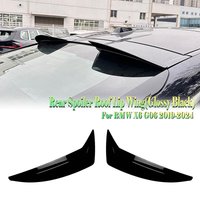 Rear Roof Spoiler Wing Extension Trim For BMW X6 G06 2019-2024 Carbon Fiber Look/Gloss Black Trunk Lid Window Upper Splitter Lip