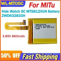 3.85V 860mAh WL-MT05C Rechargeable Li-Ion Battery For MiTu Kids Watch 5C MTSB12XUN Battery ZWD632833H