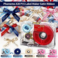 Stain Ribbon Tape Waterproof Label Tape Compatible with Phomemo A30 P15 Label Maker Premium Exclusive Embellish Fabric Ribbons