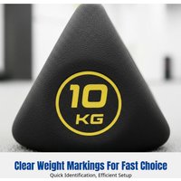 Triangular Kettlebell, Classic Design, Coated Cast Iron, Large Ring Handle, Versatile, Home & Gym, Unisex