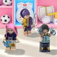 3PCS Kpop Demon Hunters Rumi Building Blocks Set, Creative Assembly Model Doll for Kids Adults Collectors, Educational Construct