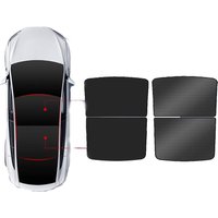 Sunshades For Tesla Model 3 Sunroof Highland 2026 Model Y 2020-26 Ice Cloth Buckle Sun Pare Glass Front Rear Skylight Accessory