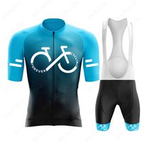 Cycling Jersey Set 2023 Summer Ropa Ciclismo Men's Bicycle Cycling Clothing Gradient Color Mountain Bike Jersey Sportswear Suit