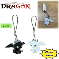 New Cute Cartoon Toothless Anime Peripheral Phone Chain USB Flash Drive Bag Couple Keychain Pendant Phone Charm Decoration Gift